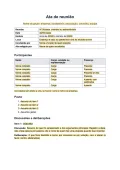 Prévia do modelo Ata de reunião